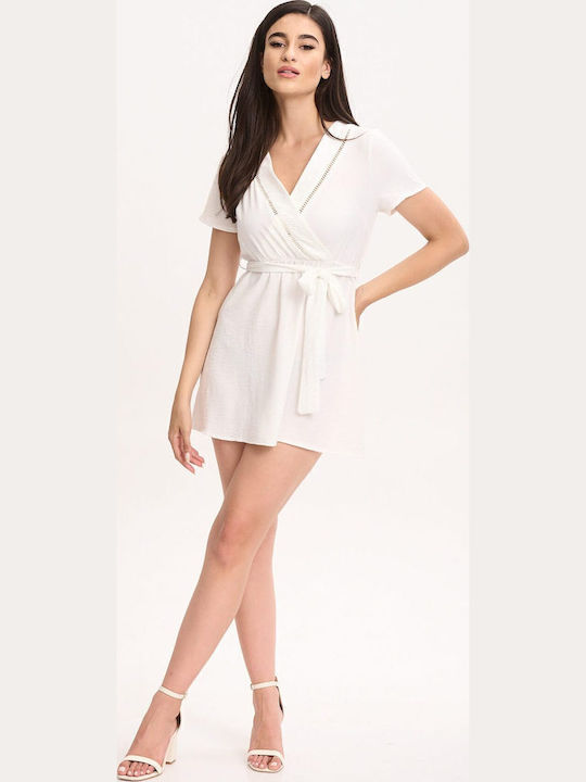 Mini Wickel Damenkleid Grün