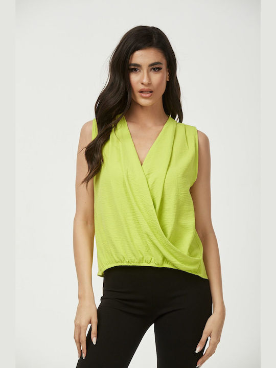 Ecstasy Women's Blouse Sleeveless Green