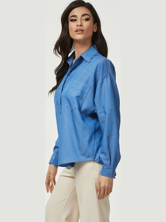 Damen Bluse Blau