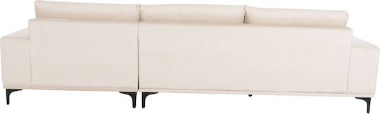 Noa Corner Couch with Right Corner Ecru 288x157x80 cm