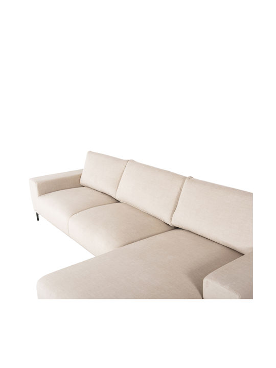 Noa Corner Couch with Right Corner Ecru 288x157x80 cm