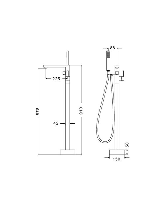 Karag Delos Mixing Bathtub Shower Faucet Complete Set