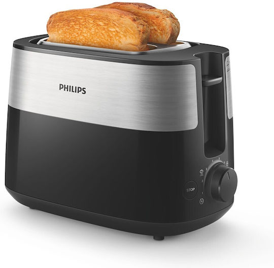 Philips Φρυγανιέρα 2 Θέσεων 830W Μαύρη