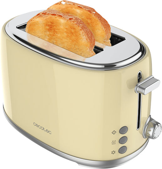 Cecotec Toast&Taste 1000 Retro Double Toaster 2 Schlitze 980W Beige