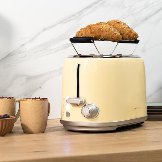 Cecotec Toast&Taste 1000 Retro Double Toaster 2 Schlitze 980W Beige