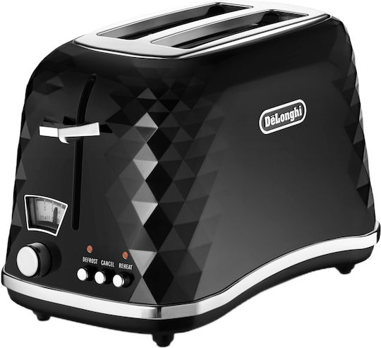 De'Longhi CTJ 2103.BK Toaster 2 Slots 900W Black