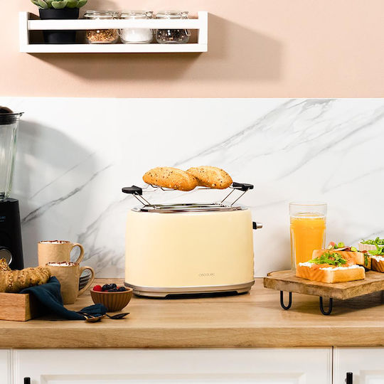 Cecotec Toast&Taste 1000 Retro Double Toaster 2 Schlitze 980W Beige