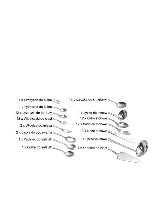 KING Hoff Cutlery Set Stainless Silver 72pcs