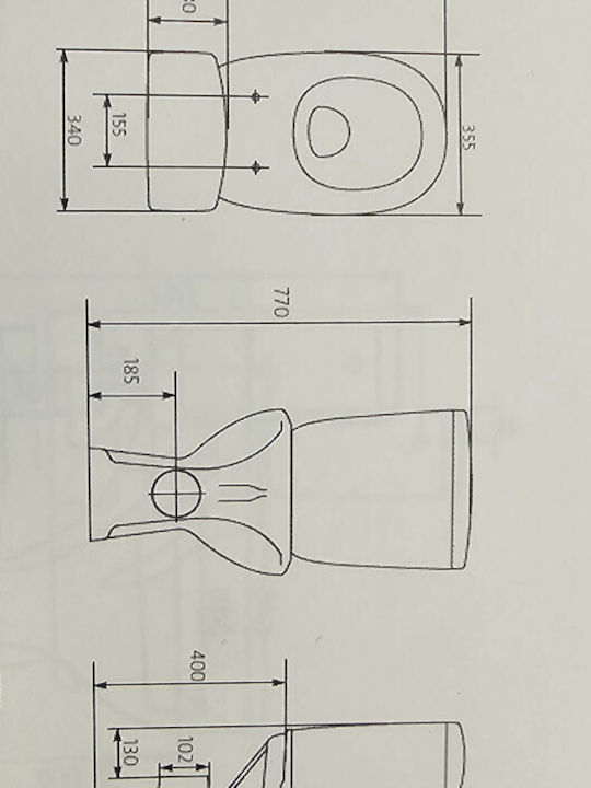 Cersanit Parva New Clean On Floor-Standing Toilet with Flush White