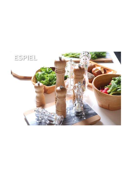 Espiel Manual Set Spice Mills made of Wood in Brown Color 21cm 4pcs