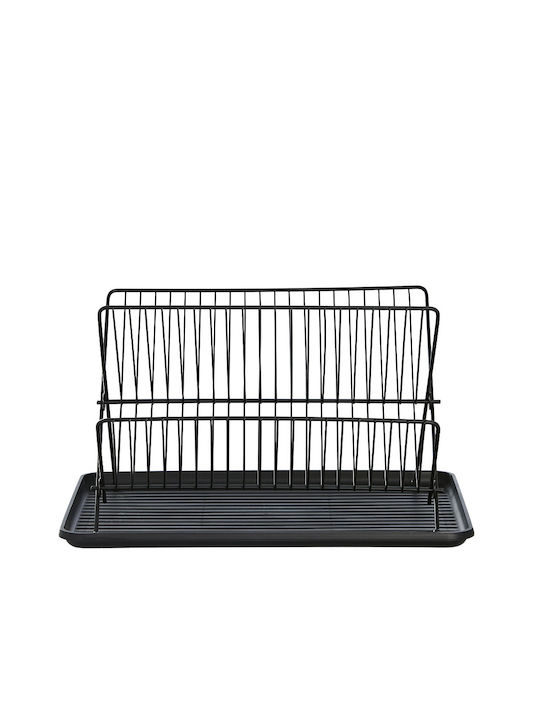 Dish Drainer Metallic in Black Color 32x43x23cm