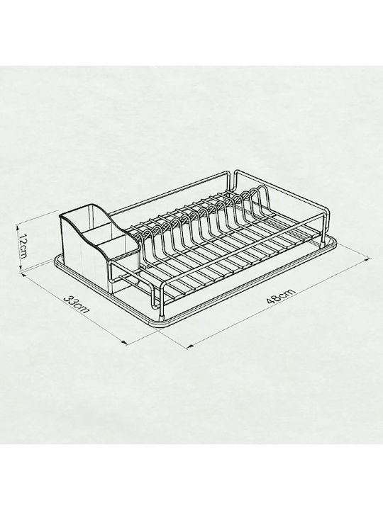 Viosarp Στραγγιστήρι Νεροχύτη Ασημί 47x47x9cm