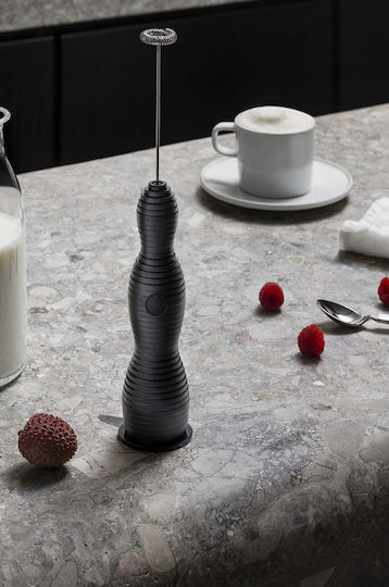 Alessi Milk Frother Hand Battery Black
