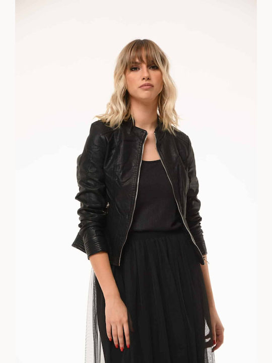 Γυναικείο Biker Jacket Μαύρο