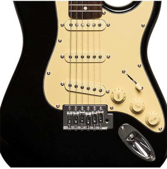 Stagg SES-30 BK 3/4 Ηλεκτρική Κιθάρα ST Style με SSS Διάταξη Μαγνητών Black
