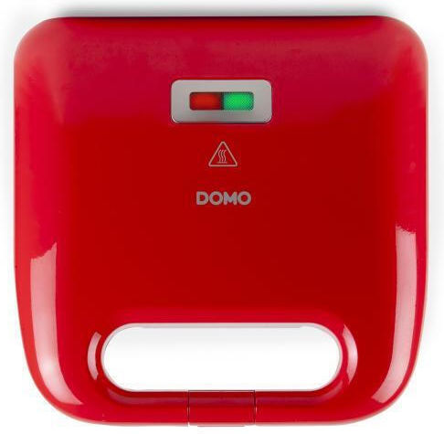 Domo DO9242W Sandwich Maker cu Plăci Detasabile pentru for 2 Sandwiches Sandvișuri 750W Roșie
