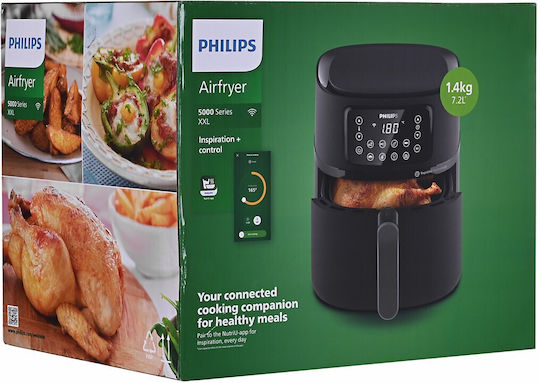 Philips 5000 Series Air Fryer με Wi-Fi 7.2lt Μαύρο