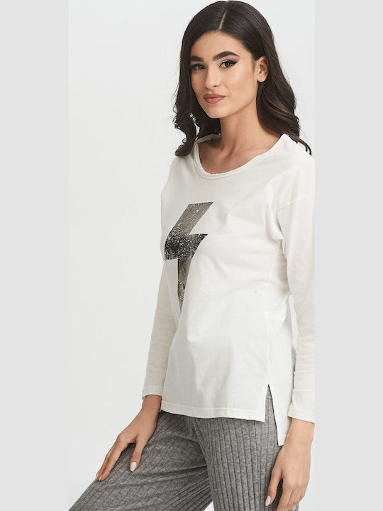Women's Blouse Cotton Long Sleeve White
