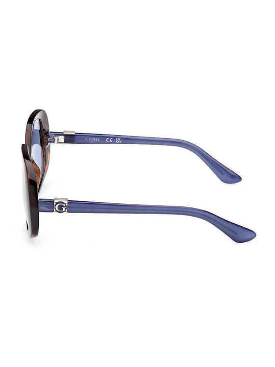 Guess Sonnenbrillen mit Braun Schildkröte Rahmen und Blau Linse GU7862S 53V