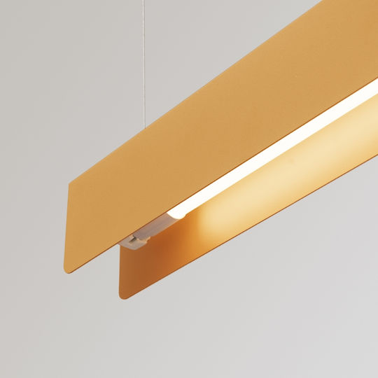 Sollux Hanglamp Κρεμαστό Φωτιστικό Χρυσό LED με Θερμό Λευκό Φως 120x8εκ.