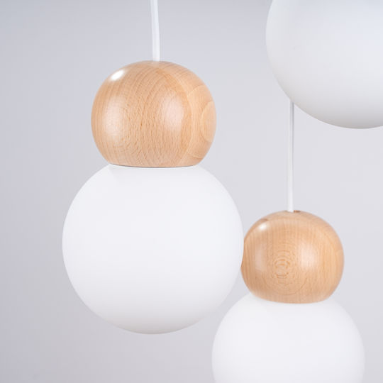 Sollux Hangl Deckenleuchte Weiß Kugel mit Lampenbirnensockel G9