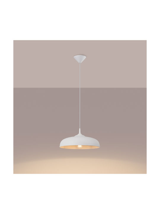 Sollux Gina Pendant Light White with Socket E27 38cm