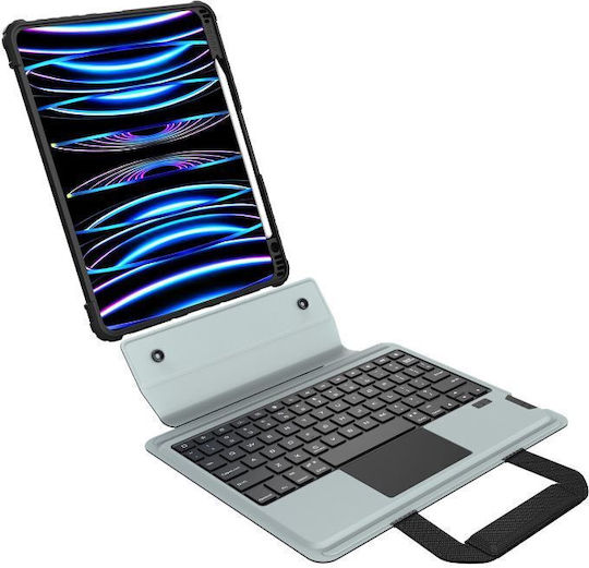 Nillkin Bumper GO Durable Bag with Keyboard in International English Black for iPad Pro 12.9 2020 2021 2022 Air 13 2024