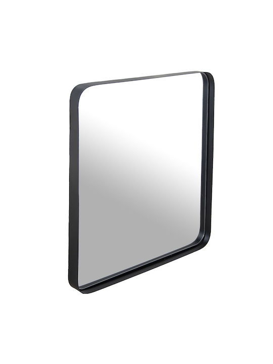 Alexandra House Living Wall Mirror with Black Metallic Frame 54x54cm 1pcs