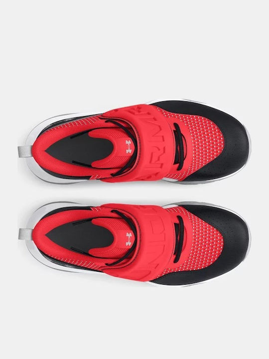 Zone BB 2 Kids Sports Shoes Basketball with Hoop & Loop Closure Red