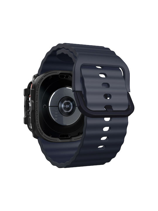 Spigen Rugged Armor Silicone Case in Black color for Samsung Galaxy Watch Ultra (47 mm)