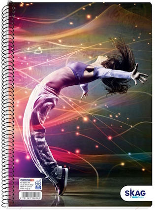 Skag Spiral Caiet Cu dungi A4 150 de Foi 5 de Subiecte University 1buc