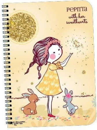 A&G Paper Spiral Notebook Ruled B5 90 Sheets 3 Subjects Umbrellas 1pcs