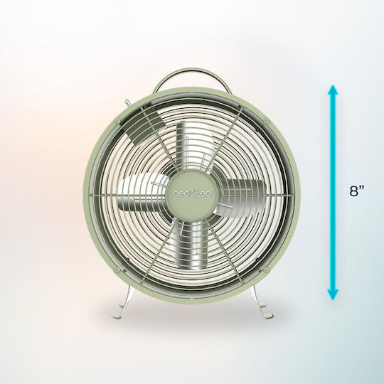 Cecotec EnergySilence 400 RetroDesk Box Ventilator 25W Lüfterdurchmesser 20cm Grünes