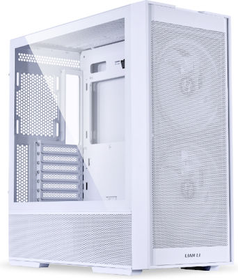 Lian Li Lancool 206 Gaming Midi Tower Κουτί Υπολογιστή με Πλαϊνό Παράθυρο και RGB Φωτισμό Λευκό