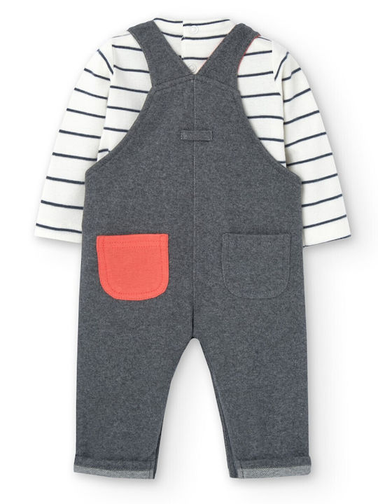 Boboli Set Baby Strampler Gray