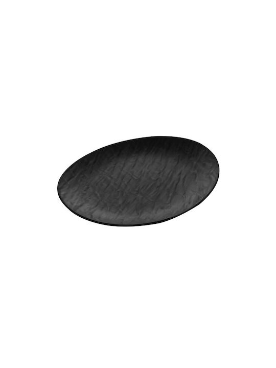 Viosarp Plate Shallow Oval made of Melamine Gray 28x28cm