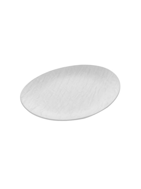 Viosarp Πιάτο Ρηχό Οβάλ από Μελαμίνη Λευκό 35.5x29cm