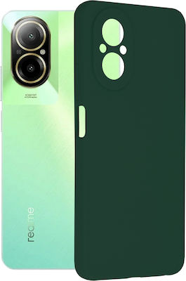 Techsuit Soft Edge Back Cover Silicone Green (Realme C67)