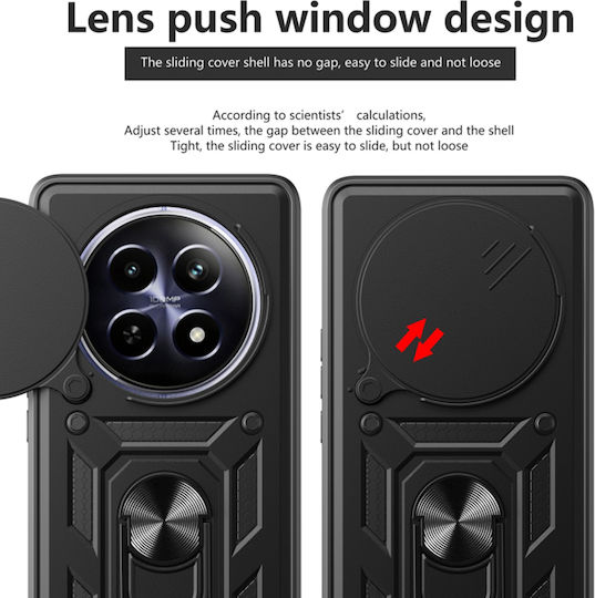 Techsuit Camshield Umschlag Rückseite Silikon / Kunststoff Schwarz (Honor Magic6 Pro)