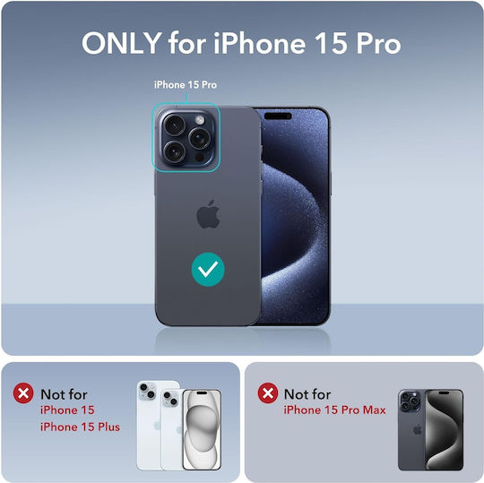 ESR Classic Hybrid Back Cover Silicon Albastru (iPhone 15 Pro)