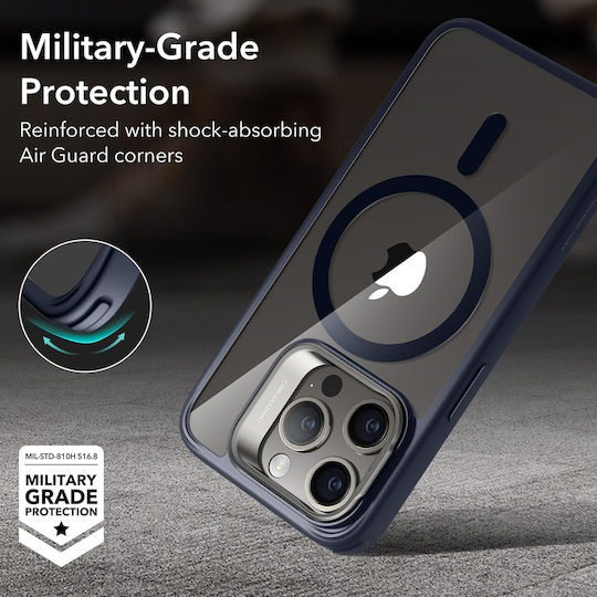 ESR Classic Hybrid Back Cover Silicon Albastru (iPhone 15 Pro)