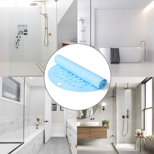 Babyono Rutschfeste Badematte mit Saugnäpfen Gray 35x70εκ.