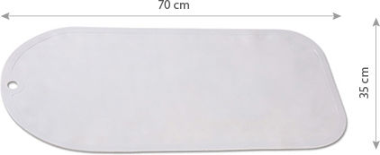 Babyono Rutschfeste Badematte mit Saugnäpfen Gray 35x70εκ.