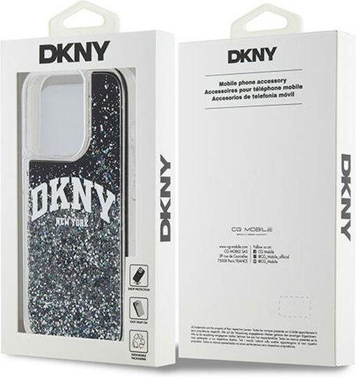 DKNY Liquid Back Cover Plastic / Silicon Negru (iPhone 13 Pro)