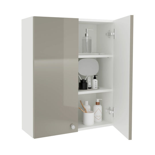 Zaria Cabinet de baie L60xA22xÎ72cm Gri