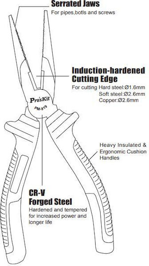 Proskit Cutting Plier Length 170mm