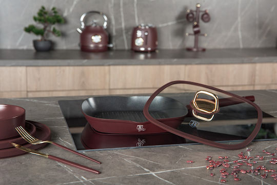 Berlinger Haus Grill With Lid made of Aluminum with Non-Stick Coating 28cm