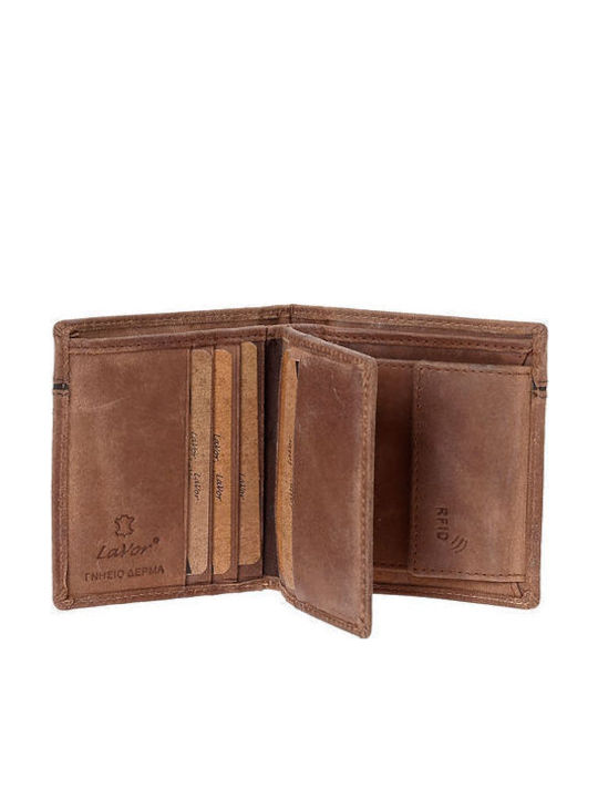 Lavor Leather Men's Wallet Classic with RFID Tabac Brown
