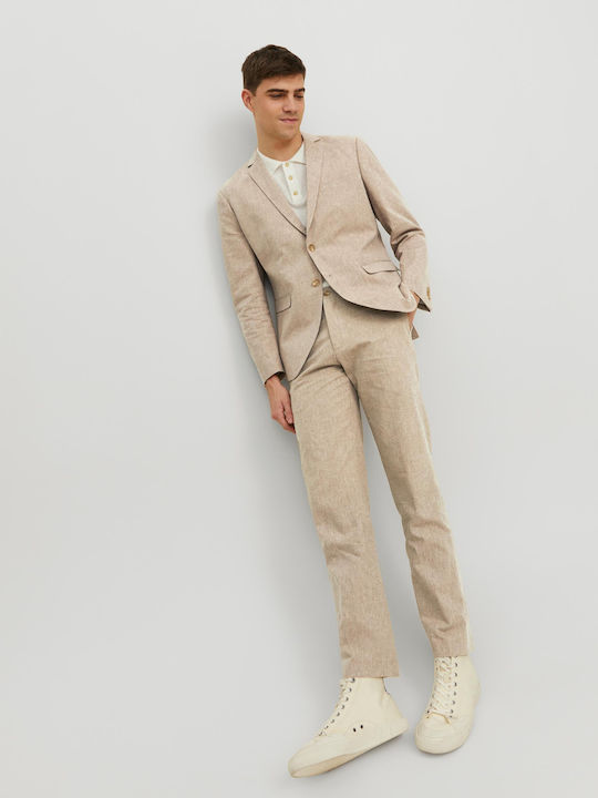 Riviera Παντελόνι σε Slim Εφαρμογή Beige