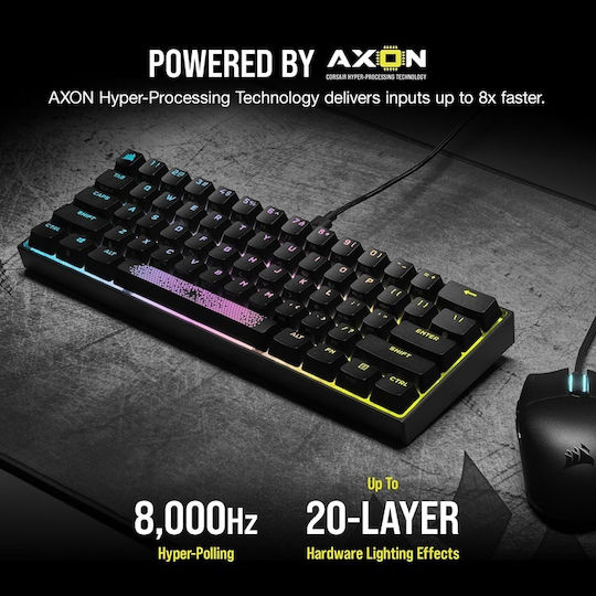 Corsair K65 RGB MINI Gaming Mechanical Keyboard 60% with Cherry MX Brown switches and RGB lighting (English US)